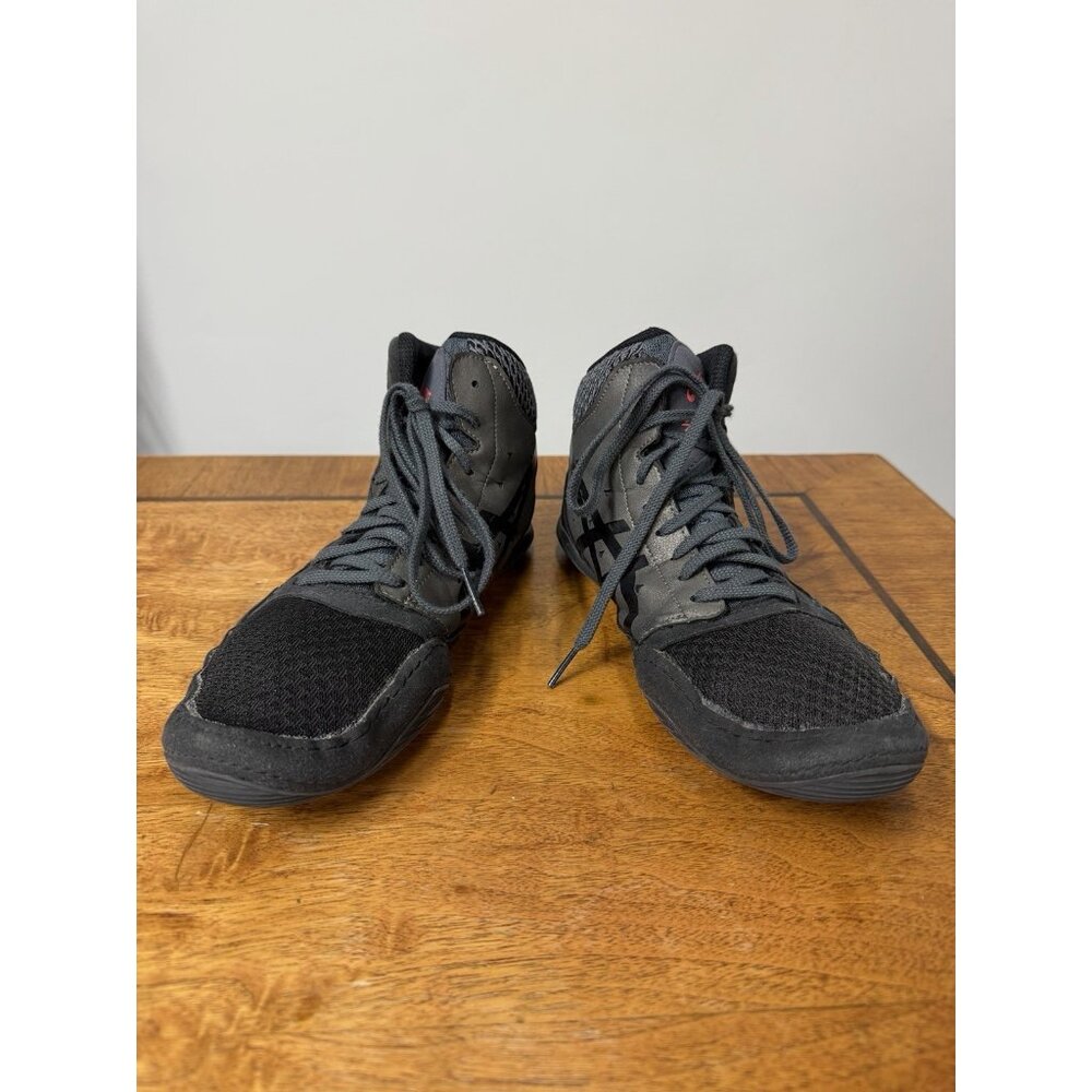Asics Women’s 6 Snapdown 3 Wrestling, Boxing Shoes Black / Gray 1081A030 - Picture 3 of 7